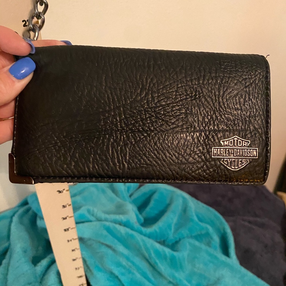 Vintage Harley Davidson leather chain wallet
